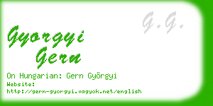 gyorgyi gern business card